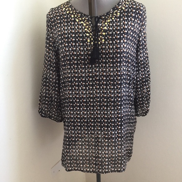 Sheer emmbellished top - Picture 1 of 5